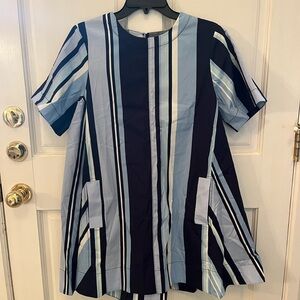 Maeve Blue and Navy Plaid Blouse